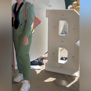 Zara Green Suit Pant